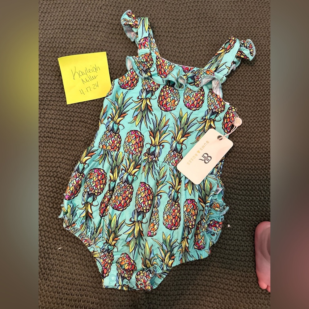 Baby girl Bums and Roses bamboo nwt